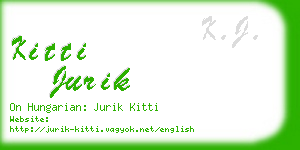 kitti jurik business card